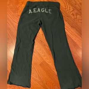 American Eagle Straight Leg Sweatpants Size XS Green Y2K